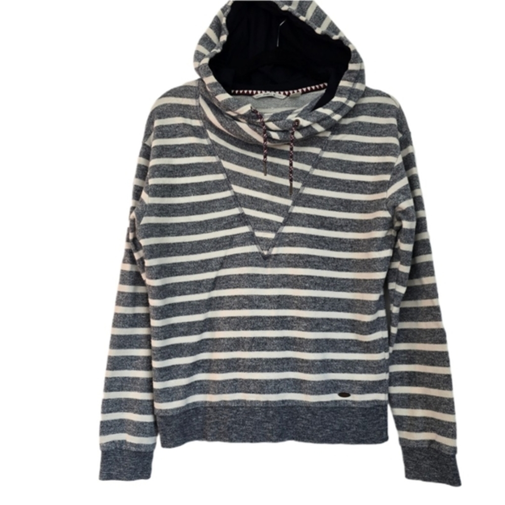 😀 O'Neill Pullover Long‎ Sleeve Hoodie Men's Small, LIGHT GREY, stripes